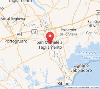 Map of San Michele al Tagliamento, Veneto