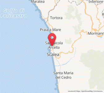 Map of San Nicola Arcella, Calabria
