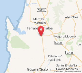 Map of San Nicolò d'Arcidano, Sardinia