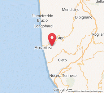 Map of San Pietro in Amantea, Calabria