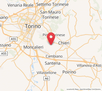 Map of San Pietro, Piedmont