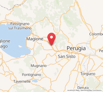 Map of San Pietro, Umbria