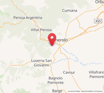 Map of San Secondo di Pinerolo, Piedmont