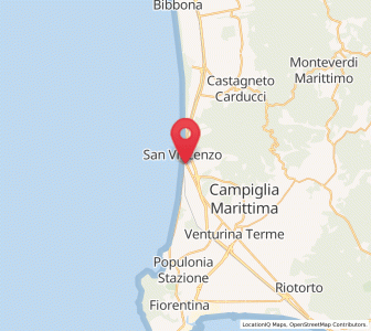 Map of San Vincenzo, Tuscany
