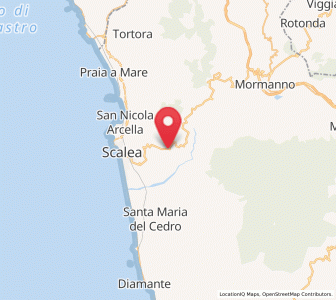 Map of Santa Domenica Talao, Calabria