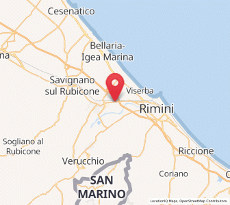 Map of Santa Giustina, Emilia-Romagna