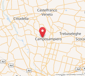 Map of Santa Giustina in Colle, Veneto