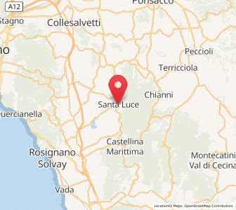 Map of Santa Luce, Tuscany