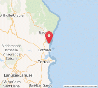 Map of Santa Maria Navarrese, Sardinia