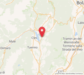 Map of Sanzeno, Trentino-Alto Adige