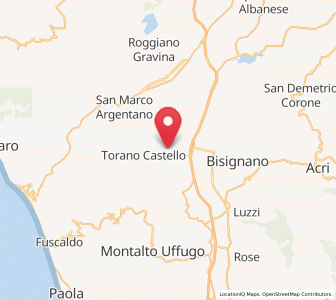 Map of Sartano, Calabria