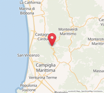 Map of Sassetta, Tuscany