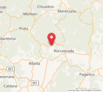 Map of Sassofortino, Tuscany