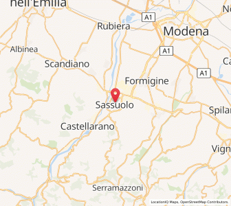 Map of Sassuolo, Emilia-Romagna