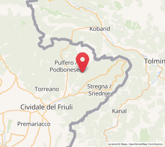 Map of Savogna, Friuli Venezia Giulia