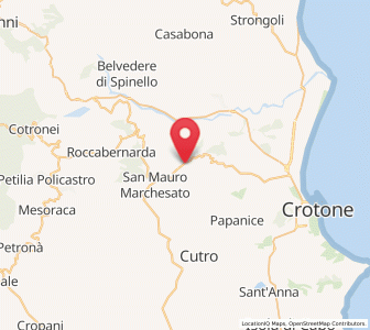 Map of Scandale, Calabria