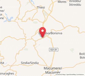 Map of Semestene, Sardinia
