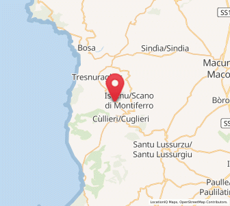Map of Sennariolo, Sardinia