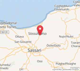 Map of Sennori, Sardinia