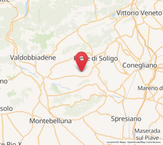 Map of Sernaglia della Battaglia, Veneto