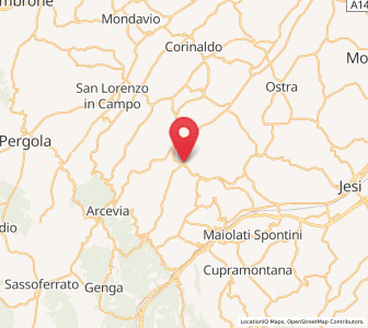 Map of Serra de'Conti, The Marches