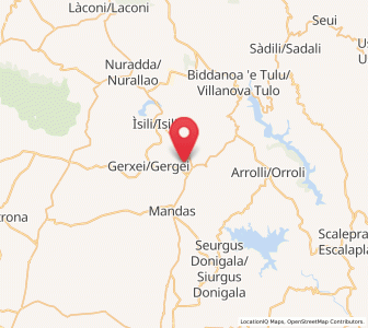 Map of Serri, Sardinia