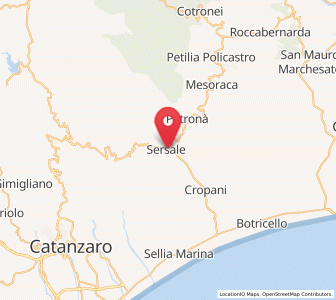 Map of Sersale, Calabria