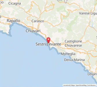 Map of Sestri Levante, Liguria