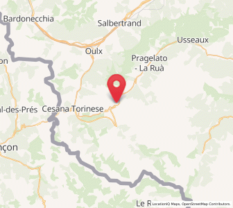 Map of Sestrières, Piedmont