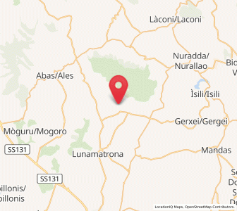Map of Setzu, Sardinia