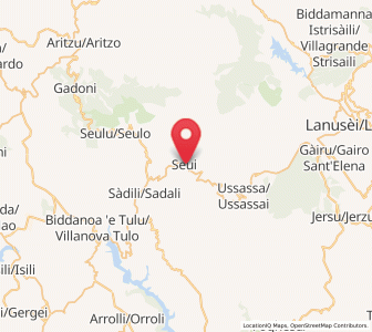 Map of Seui, Sardinia