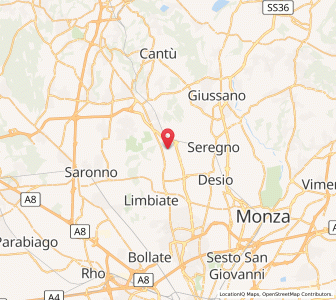 Map of Seveso, Lombardy