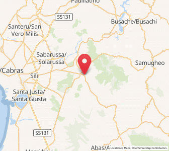 Map of Siamanna, Sardinia