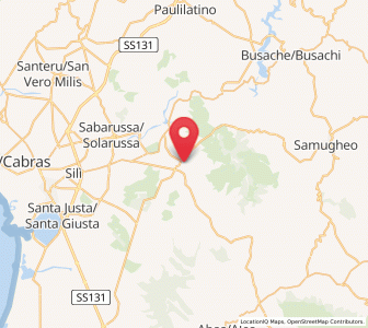 Map of Siapiccia, Sardinia