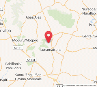 Map of Siddi, Sardinia