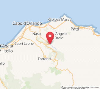 Map of Sinagra, Sicily