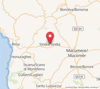 Map of Sindia, Sardinia