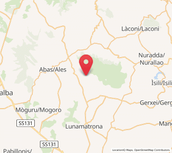Map of Sini, Sardinia