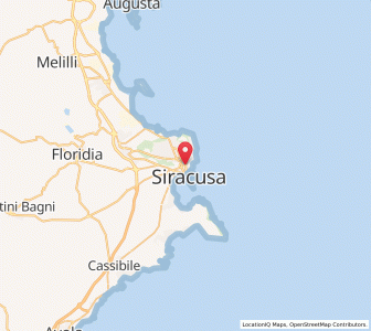 Map of Syracuse, Sicily