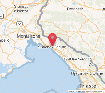 Map of Sistiana-Visogliano, Friuli Venezia Giulia