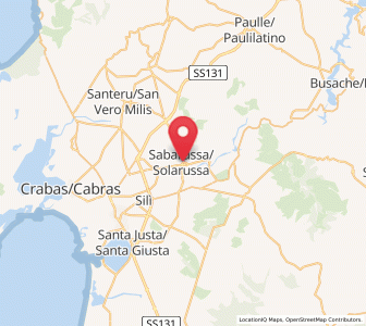 Map of Solarussa, Sardinia