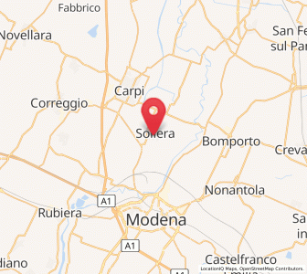 Map of Soliera, Emilia-Romagna