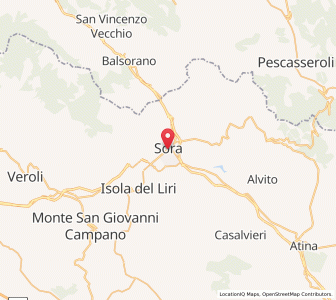 Map of Sora, Lazio