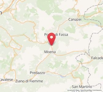 Map of Soraga, Trentino-Alto Adige