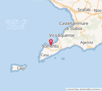 Map of Sorrente, Campania