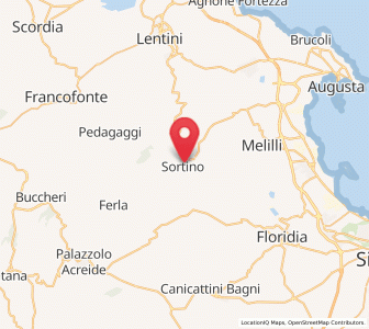 Map of Sortino, Sicily