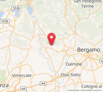 Map of Sotto il Monte Giovanni XXIII, Lombardy