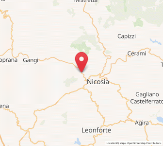 Map of Sperlinga, Sicily