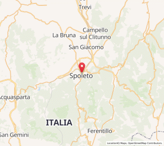 Map of Spolète, Umbria