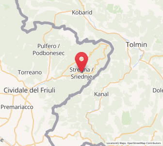 Map of Stregna, Friuli Venezia Giulia